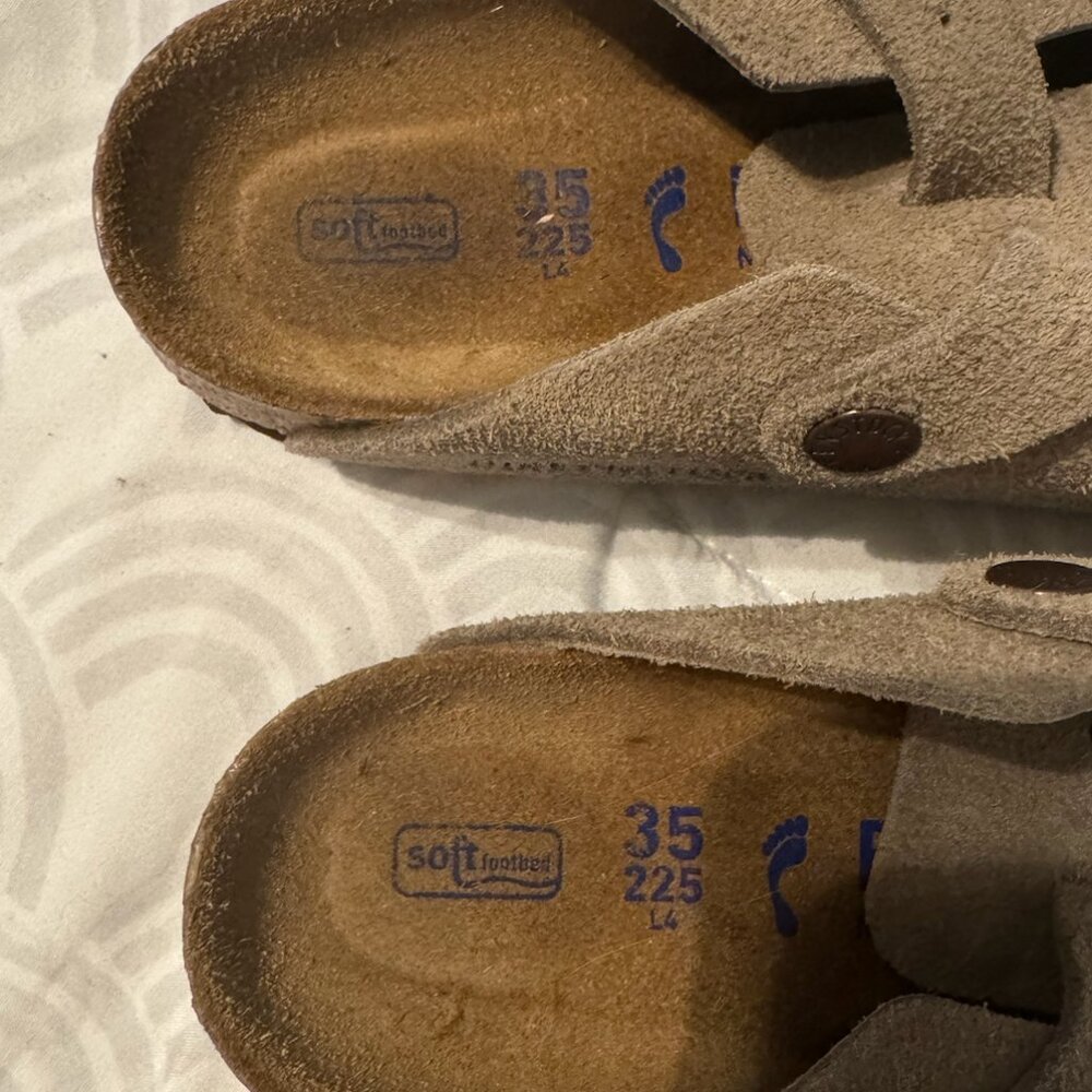 Birkenstock Boston Soft Footbed - Suede Leather - Taupe - Picture 5 of 6